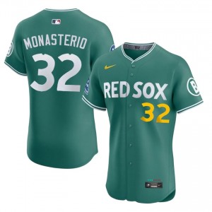 Men's Boston Andruw Monasterio #32 Baseball Green 2026-27 Jersey 530248-691