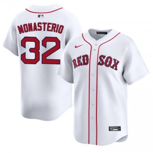 Mens BoSox Andruw Monasterio #32 Baseball White Embroidery Jerseys 496700-681