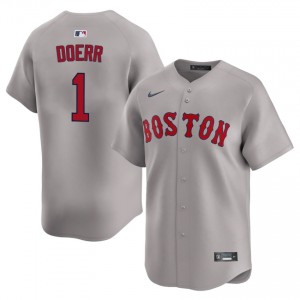 Men's Red Sox Bobby Doerr #1 Baseball Gray Player Jerseys 460409-590