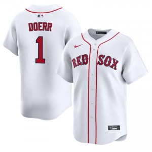 Men's Carmine Hose Bobby Doerr #1 Baseball White MLB Jersey 127701-594