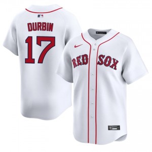 Men's BOS Red Sox Caleb Durbin #17 Baseball White Stitched Jersey 490484-328