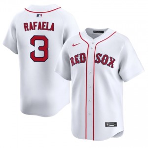 Men's The Sawx Ceddanne Rafaela #3 Baseball White Limited Jersey 929348-486