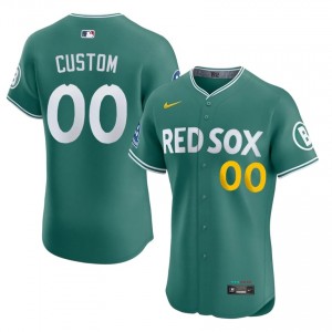 Men's Boston Red Sox Custom #00 Baseball Green 2026-27 Jerseys 353105-742