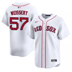 Men Boston Red Sox Greg Weissert #57 Baseball White Authentic Jersey 529065-941
