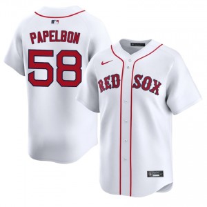 Mens BOS Red Sox Jonathan Papelbon #58 Baseball White Player Jerseys 314852-951