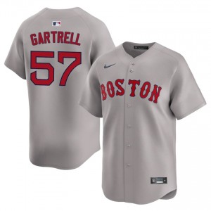 Mens Carmine Hose Joseph Gartrell #57 Baseball Gray Official Jersey 952893-591