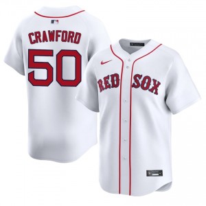 Men's The Sox Kutter Crawford #50 Baseball White Authentic Jersey 271244-573