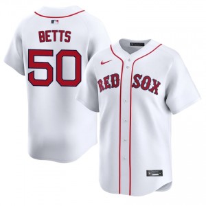 Men's BRS Mookie Betts #50 Baseball White Player Jerseys 524908-858
