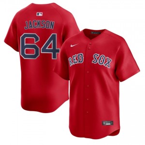 Men's BOS Isaiah Jackson #64 Baseball Red Embroidery Jerseys 136440-286