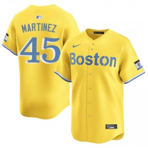 Men's Boston Red Sox Pedro Martinez #45 Baseball Gold 2026 Jerseys 564267-645