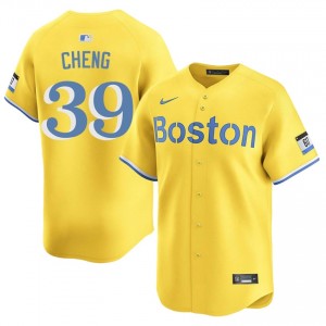 Mens BOS Tsung-Che Cheng #39 Baseball Gold 2026-27 Jerseys 234104-652