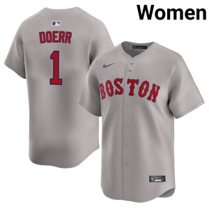 Womens Boston Bobby Doerr #1 Baseball Gray Limited Jersey 222713-856
