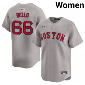 Womens Red Sox Nation Brayan Bello #66 Baseball Gray Replica Jersey 305545-643