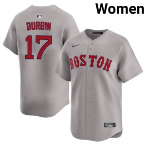 Women's Red Sox Nation Caleb Durbin #17 Baseball Gray Player Jersey 607269-655