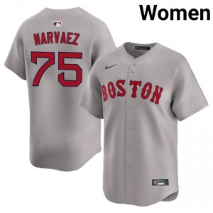 Women's The Crimson Carlos Narvaez #75 Baseball Gray Player Jersey 625343-429