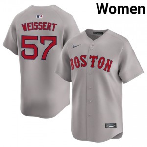 Womens Boston Red Sox Greg Weissert #57 Baseball Gray Popular Jersey 738748-179