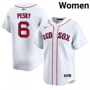 Womens The Crimson Johnny Pesky #6 Baseball White MLB Jerseys 456752-541