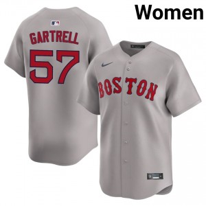 Womens Red Sox Nation Joseph Gartrell #57 Baseball Gray Replica Jerseys 202581-155