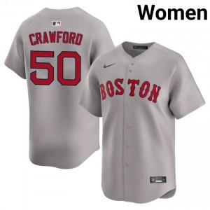 Women's BOS Kutter Crawford #50 Baseball Gray 2026-27 Jersey 574682-711