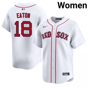 Womens Red Sox Nation Nate Eaton #18 Baseball White Replica Jersey 940223-877