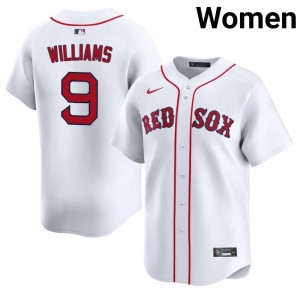 Women The Crimson Ted Williams #9 Baseball White New Jerseys 265778-304