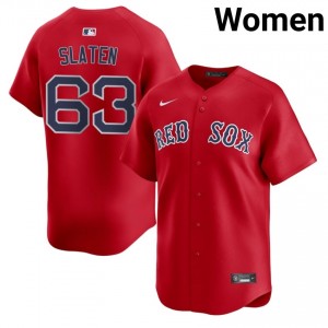 Womens Red Sox Nation Justin Slaten #63 Baseball Red Game Jerseys 318313-122