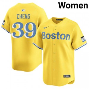 Women's BoSox Tsung-Che Cheng #39 Baseball Gold Game Jersey 970794-184
