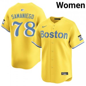 Women's The Crimson Tyler Samaniego #78 Baseball Gold Embroidery Jersey 348572-333