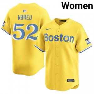 Women's The Crimson Wilyer Abreu #52 Baseball Gold Limited Jerseys 317326-720