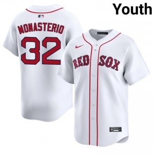 Youth Red Sox Andruw Monasterio #32 Baseball White Limited Jerseys 831323-950