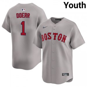 Youth The Sawx Bobby Doerr #1 Baseball Gray Authentic Jerseys 382954-712