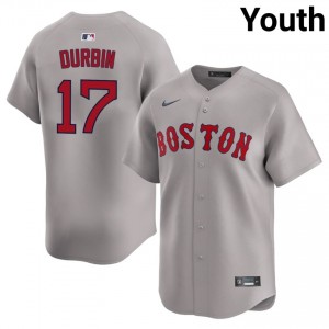 Youth Boston Caleb Durbin #17 Baseball Gray Replica Jersey 505071-275