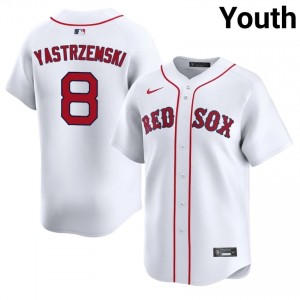 Youth The Sox Carl Yastrzemski #8 Baseball White Authentic Jerseys 225765-177