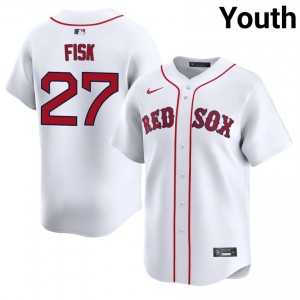 Youth The Sawx Carlton Fisk #27 Baseball White New Jersey 858453-892