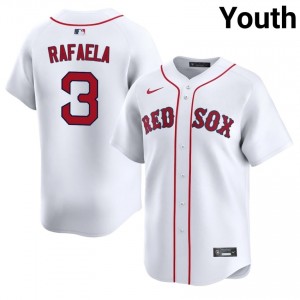 Youth BoSox Ceddanne Rafaela #3 Baseball White Popular Jersey 132158-338