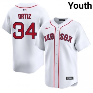 Youth Boston Red Sox David Ortiz #34 Baseball White Embroidery Jersey 676272-293