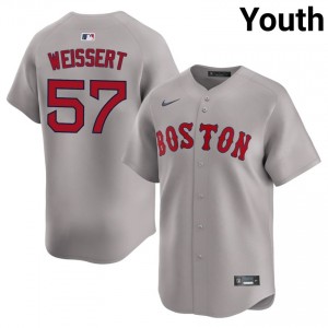 Youth The Sawx Greg Weissert #57 Baseball Gray Limited Jersey 596145-976