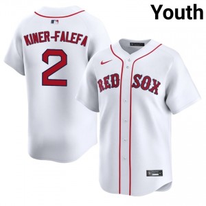 Youth Red Sox Nation Isiah Kiner-Falefa #2 Baseball White 2026 Jersey 976911-831