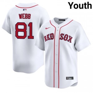 Youth The Sox Jacob Webb #81 Baseball White Official Jerseys 648688-613