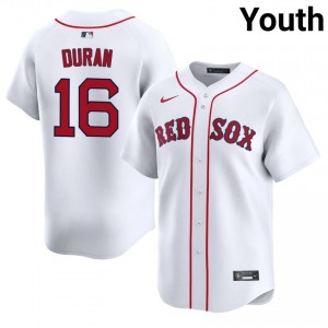 Youth Olde Towne Team Jarren Duran #16 Baseball White Embroidery Jersey 130519-140