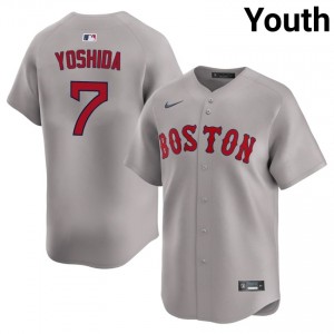 Youth BOS Red Sox Masataka Yoshida #7 Baseball Gray Replica Jersey 695599-716