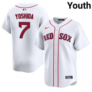 Youth BoSox Masataka Yoshida #7 Baseball White Stitched Jerseys 217699-386