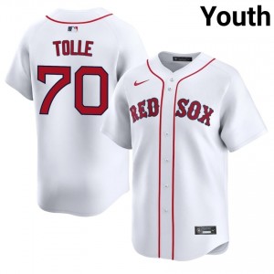Youth BOS Payton Tolle #70 Baseball White New Jerseys 960494-163