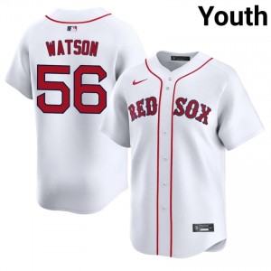 Youth BOS Ryan Watson #56 Baseball White New Jersey 799560-804