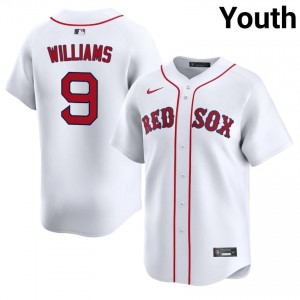Youth Boston Ted Williams #9 Baseball White Stitched Jerseys 895346-292