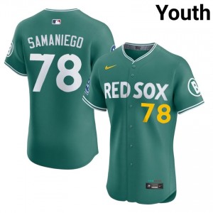 Youth The Sawx Tyler Samaniego #78 Baseball Green MLB Jerseys 409279-511