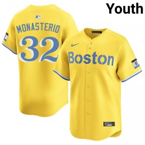 Youth The Crimson Andruw Monasterio #32 Baseball Gold Embroidery Jersey 560435-422
