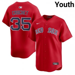 Youth BOS Red Sox Garrett Crochet #35 Baseball Red Authentic Jerseys 697793-912