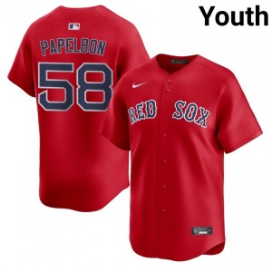 Youth Red Sox Jonathan Papelbon #58 Baseball Red Popular Jersey 620686-270