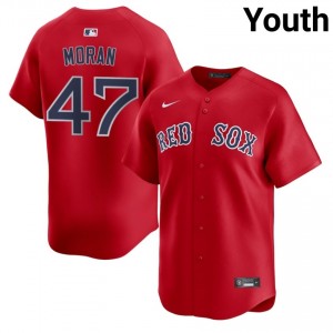 Youth BOS Red Sox Jovani Moran #47 Baseball Red Replica Jersey 397710-192